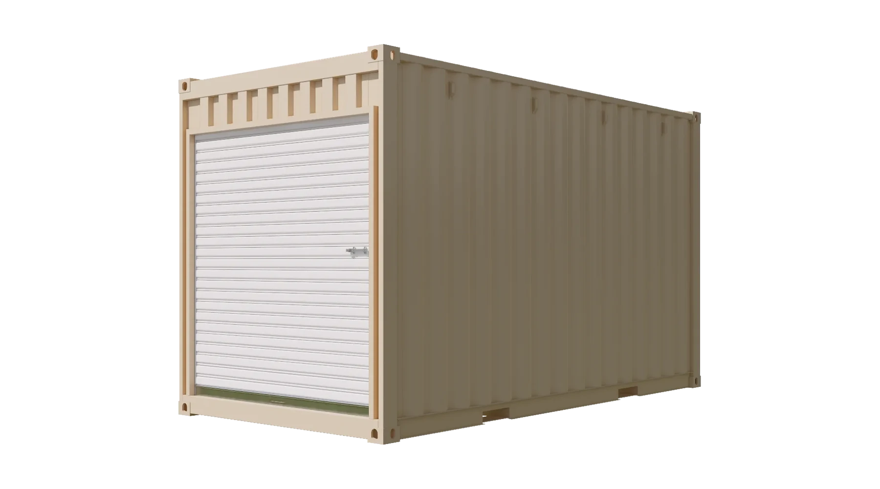 16ft Refurbished High Cube Storage Contain w/ Roll-Up Door – product view 1