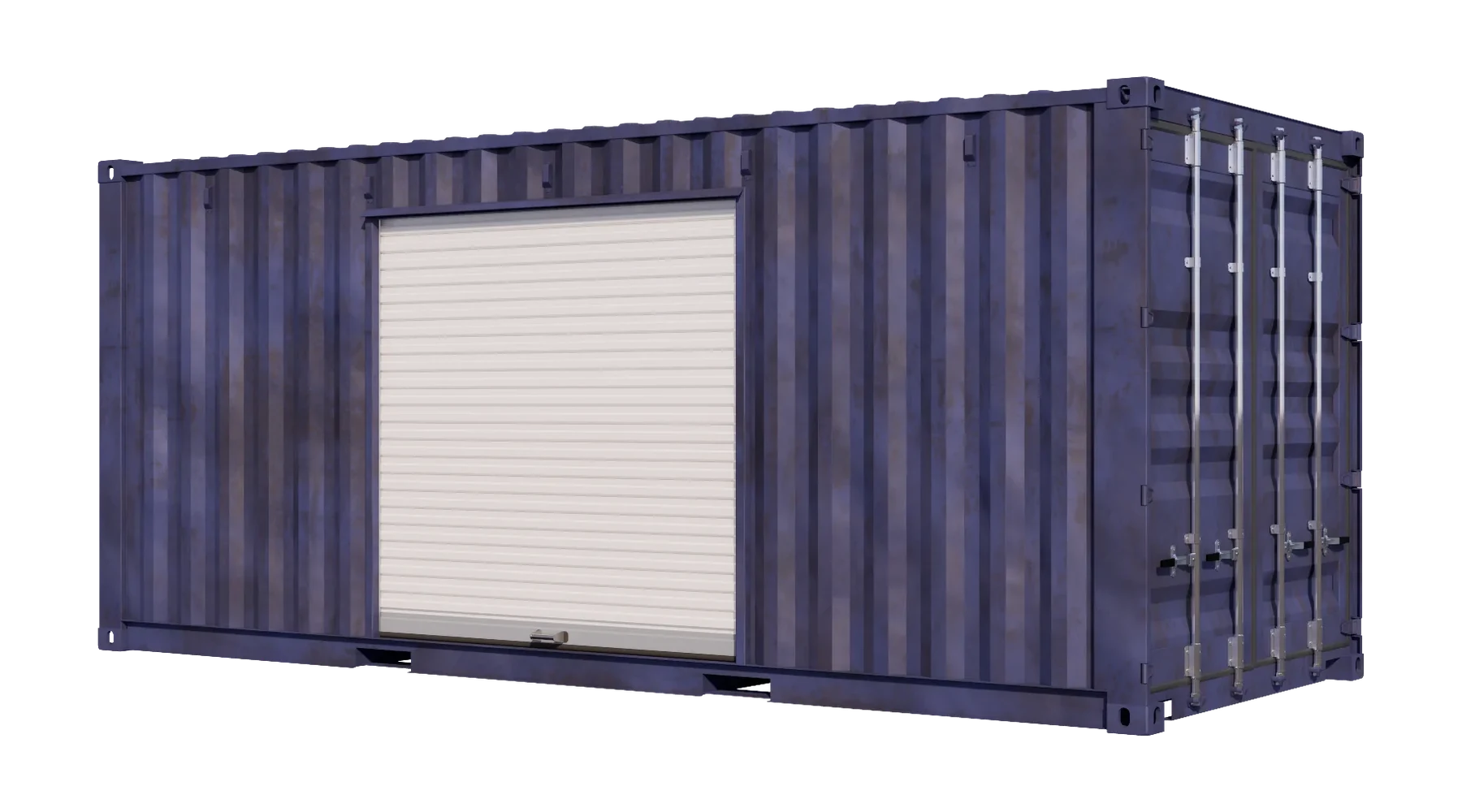 20ft Used Storage Contain w/ One 8ft Roll-up Doors on Left Side – product view 2