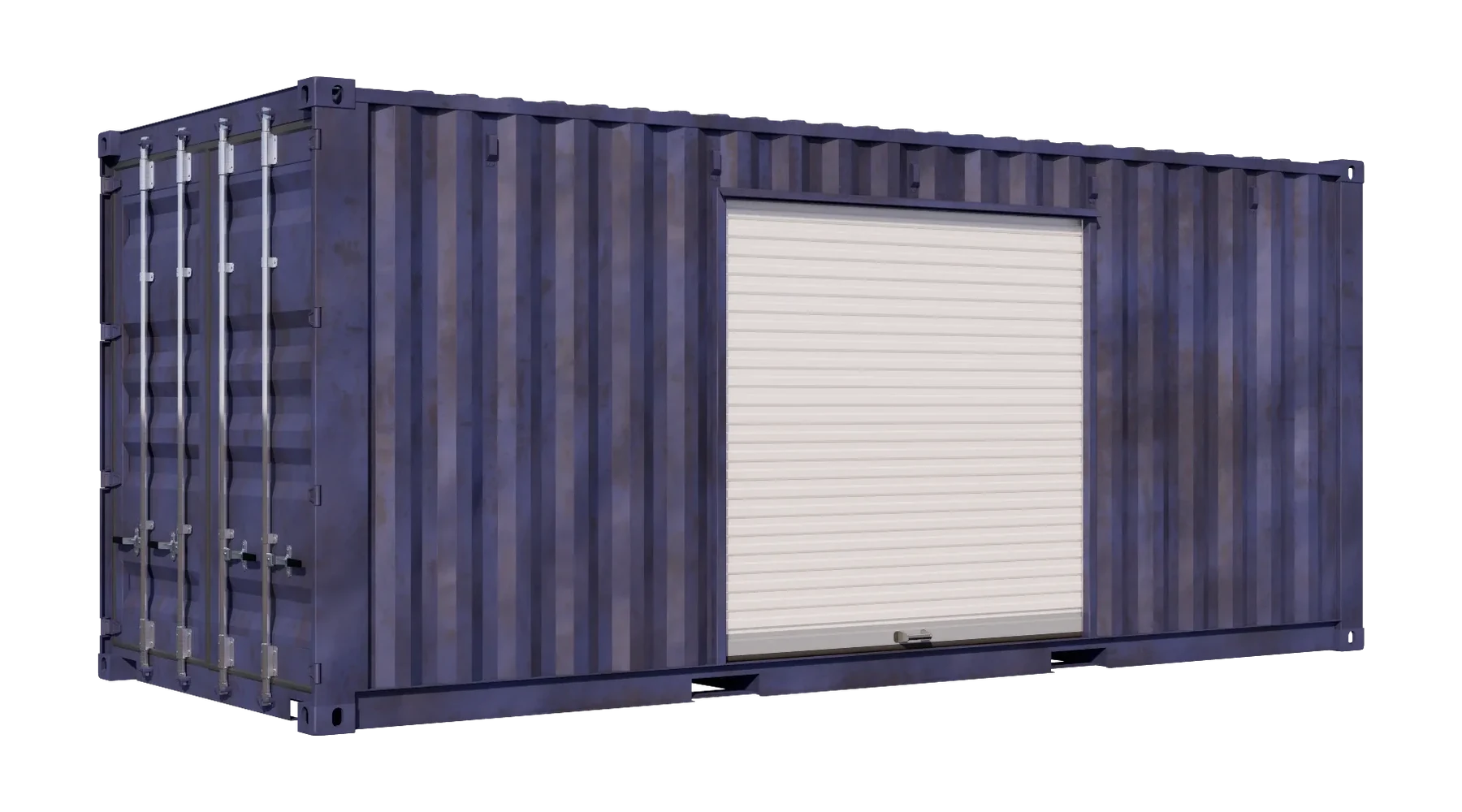 20ft Used Storage Contain w/ One 7ft Roll-up Door on Right Side – product view 1