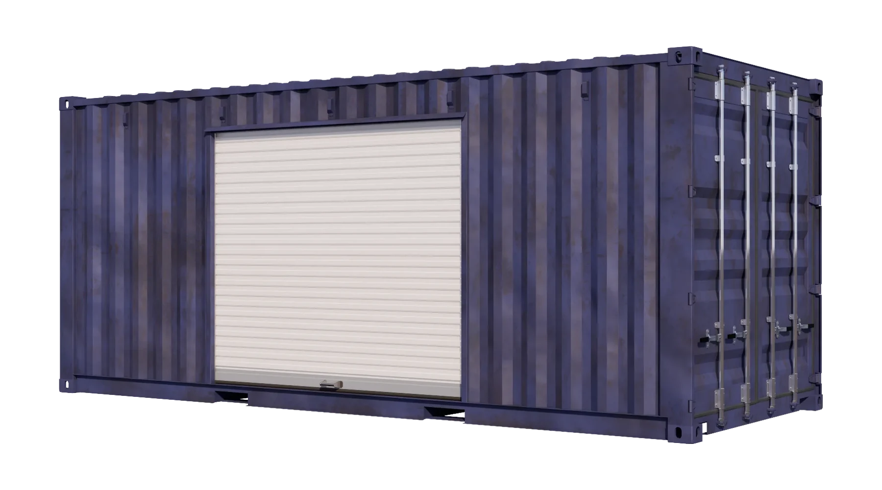 20ft Used Storage Contain w/ One 8ft Roll-up Doors on Left Side – product view 1