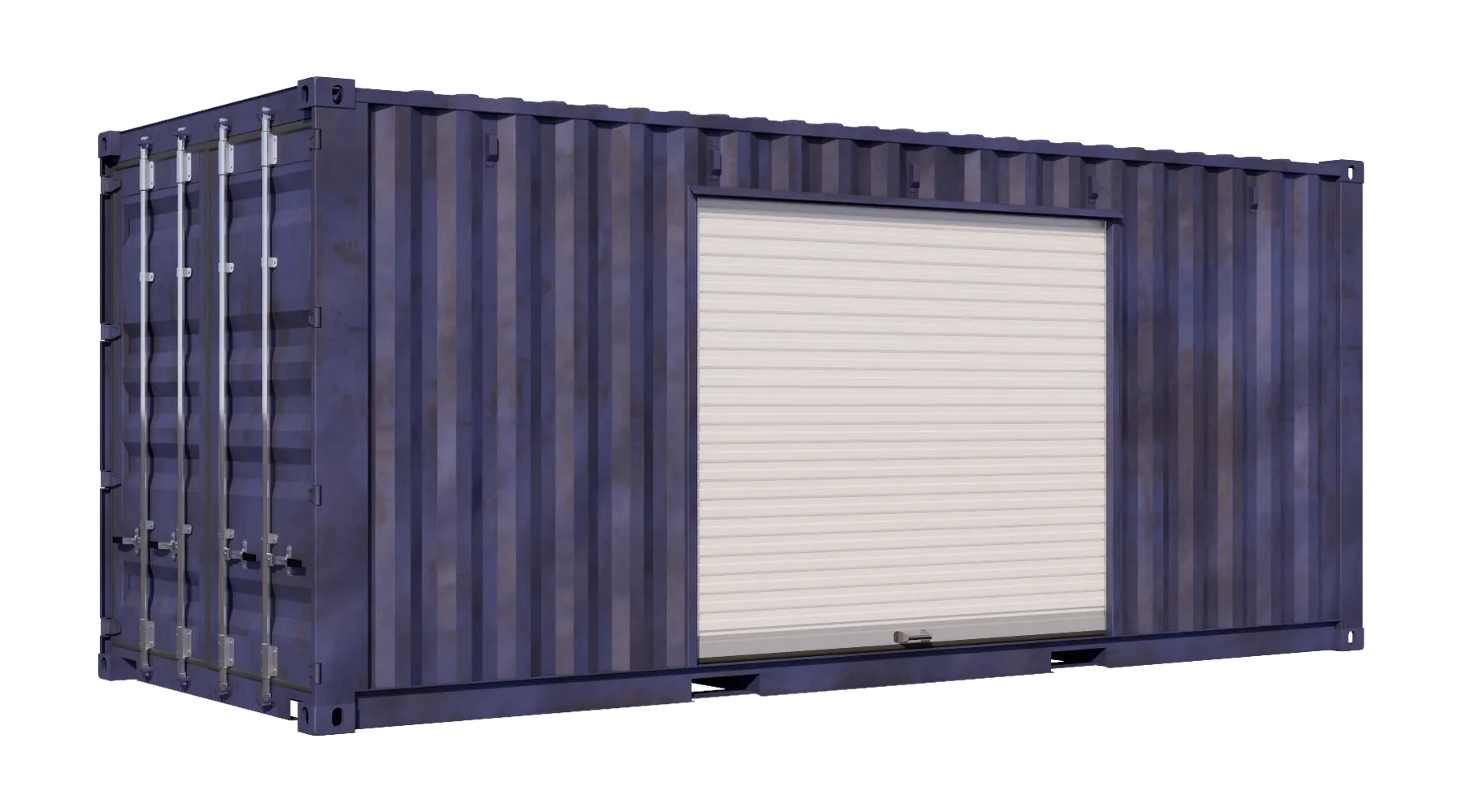 20ft Used Storage Contain w/ One 8ft Roll-up Doors on Left Side – product view 3