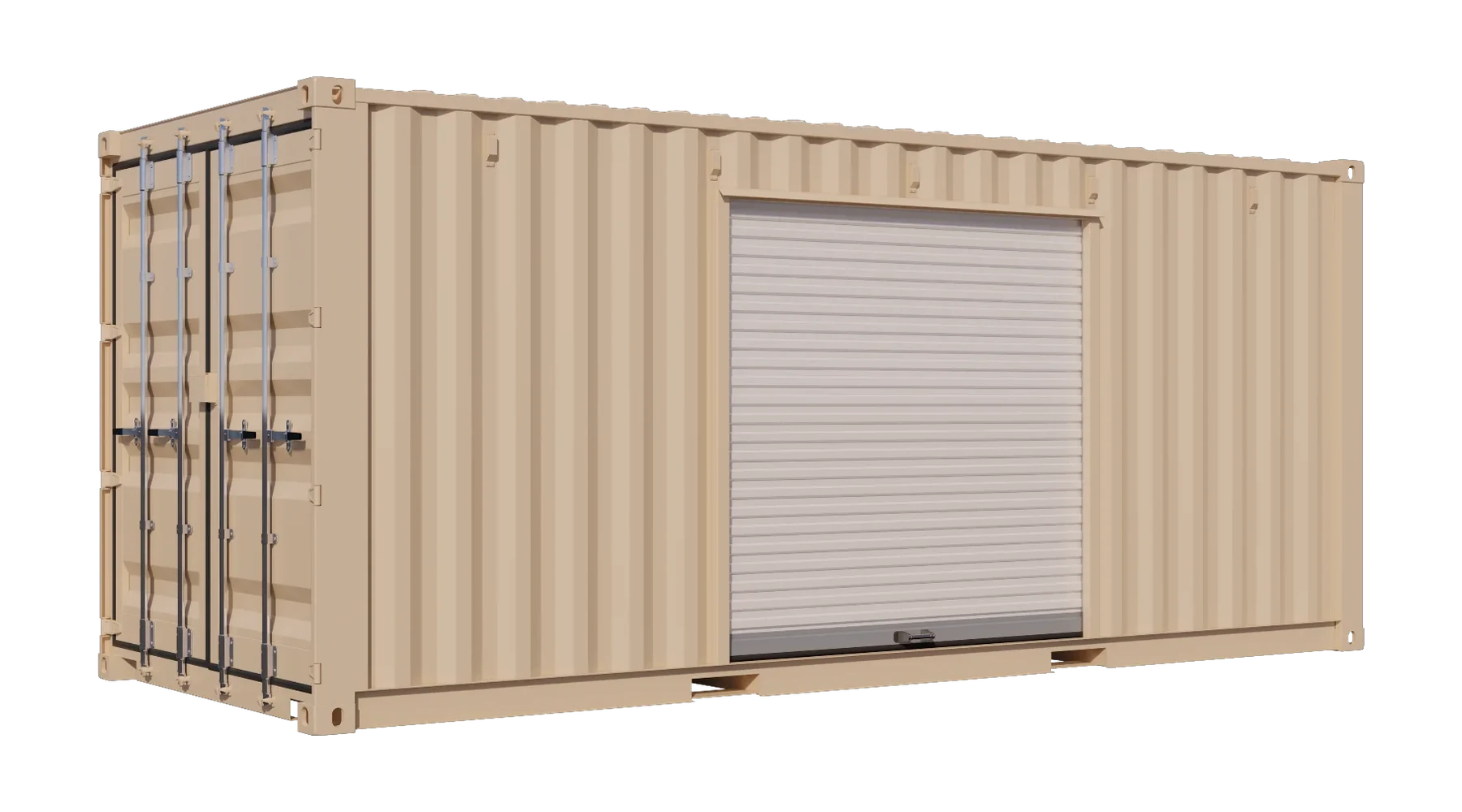 20ft New Storage Contain w/ One 7ft Roll-up Door on Right Side – product view 1