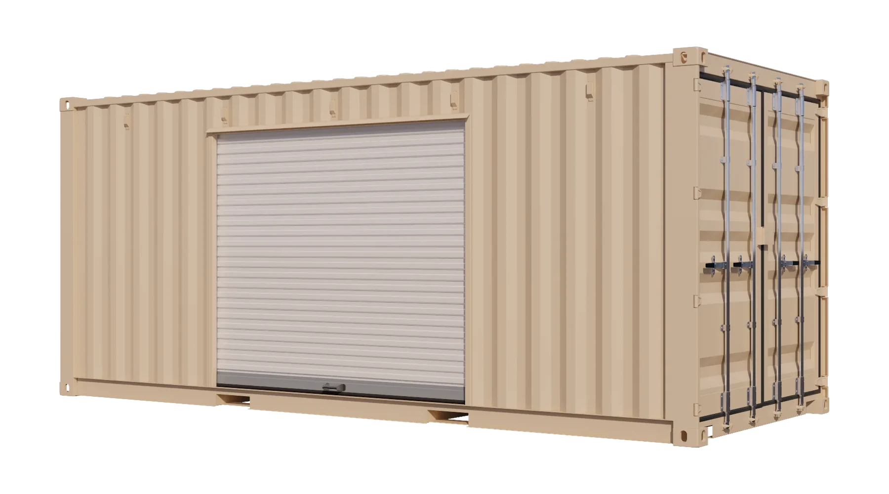 20ft New Storage Contain w/ One 8ft Roll-up Doors on Left Side – product view 1