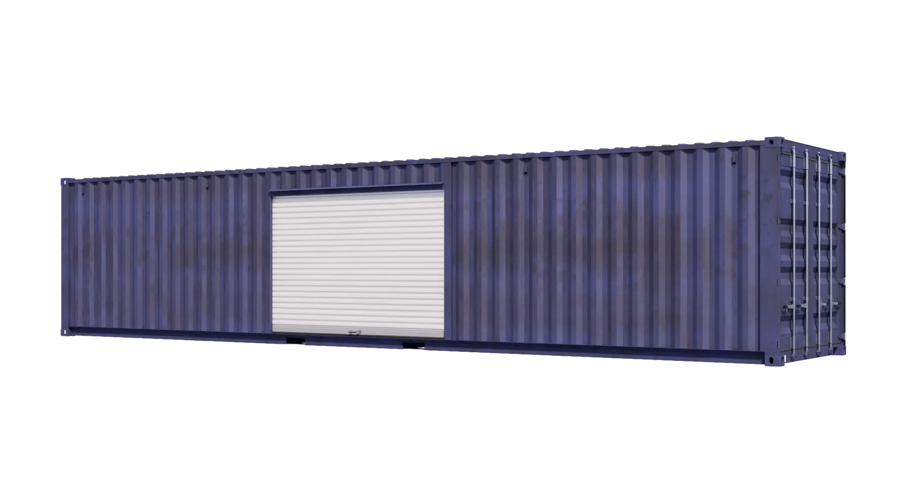 40ft Used Storage Contain w/ One 10ft Roll-up Door on Left Side – product view 1