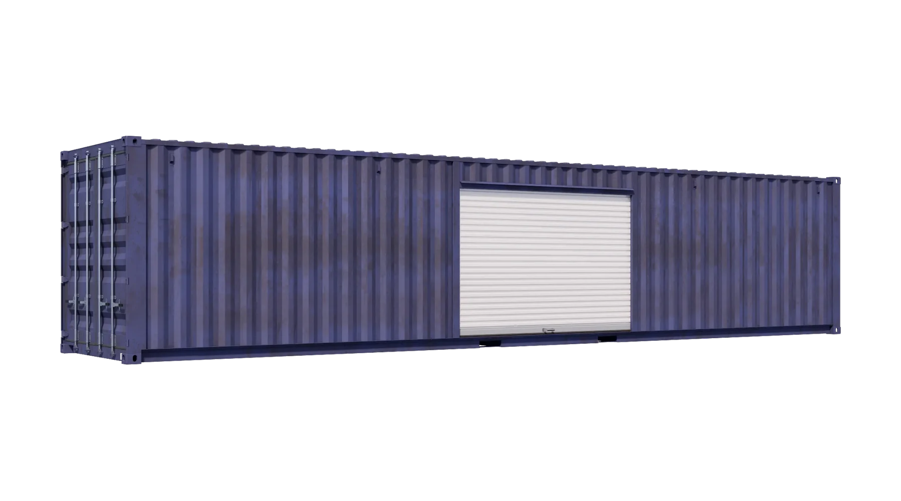 40ft Used Storage Contain w/ One 10ft Roll-up Door on Right Side – product view 1
