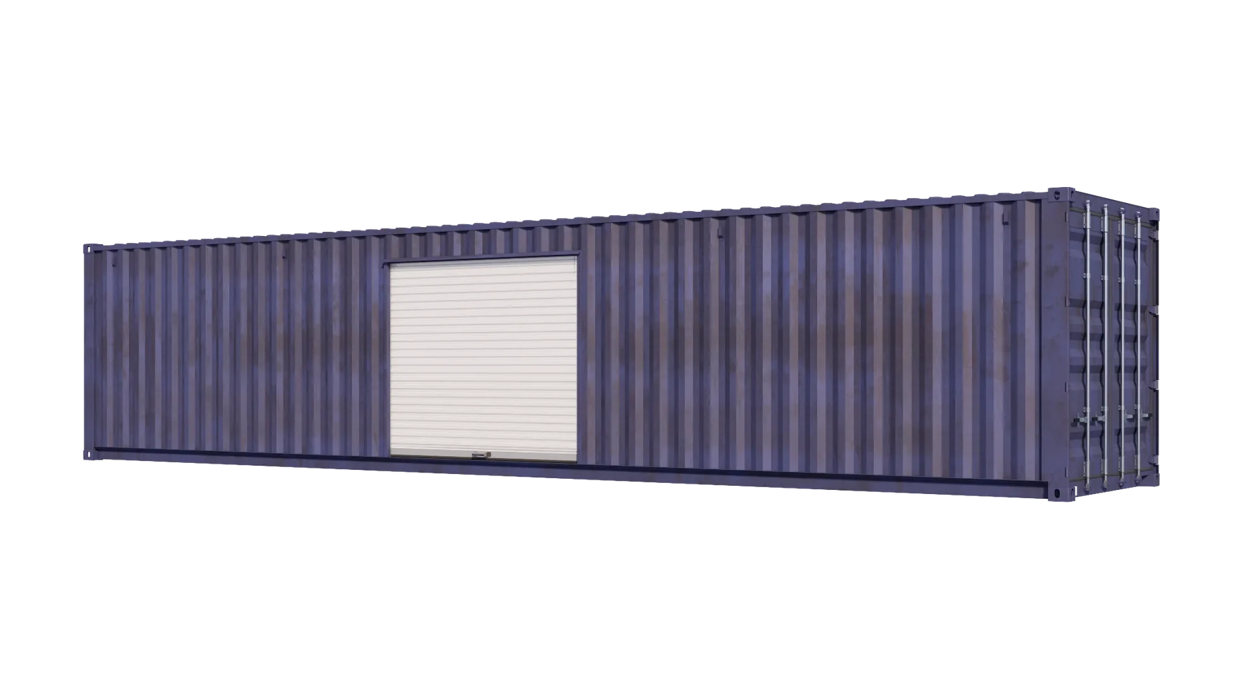 40ft Used Storage Contain w/ One 8ft Roll-up Door on Left Side – product view 1