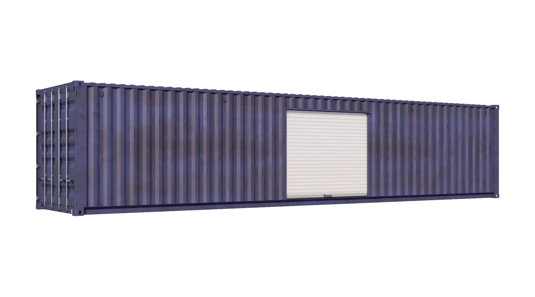 40ft Used Storage Contain w/ One 8ft Roll-up Door on Left Side – product view 2