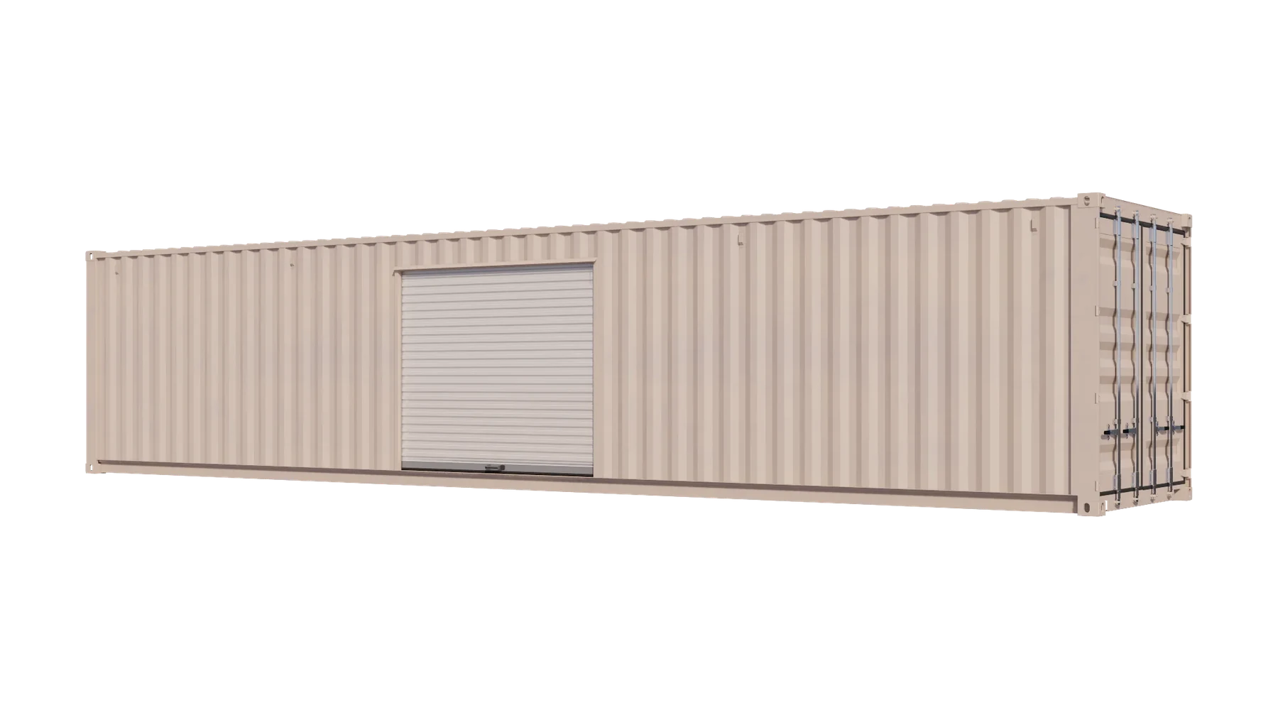 40ft Used Storage Contain w/ One 8ft Roll-up Door on Left Side – product view 4