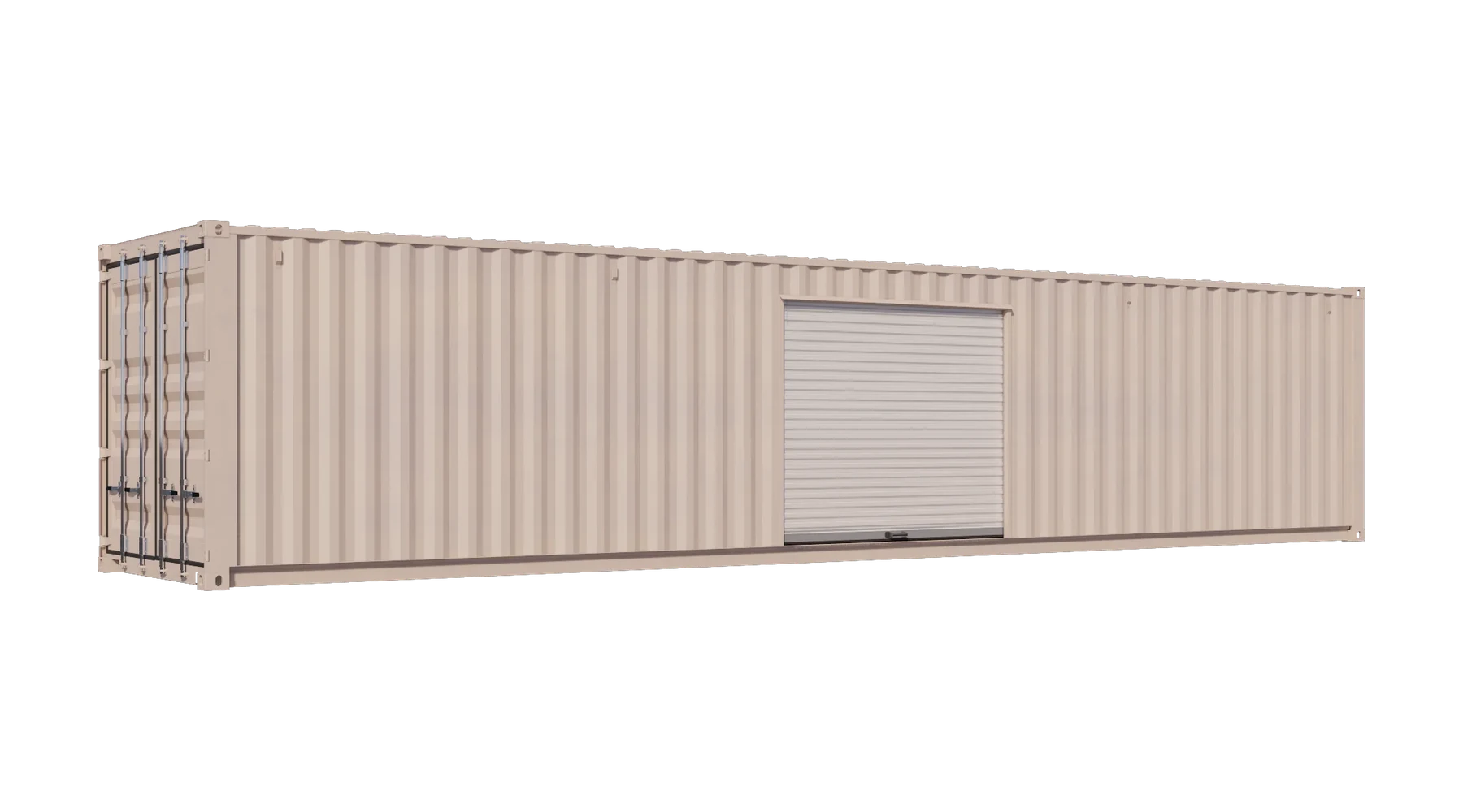 40ft Used Storage Contain w/ One 8ft Roll-up Door on Left Side – product view 3